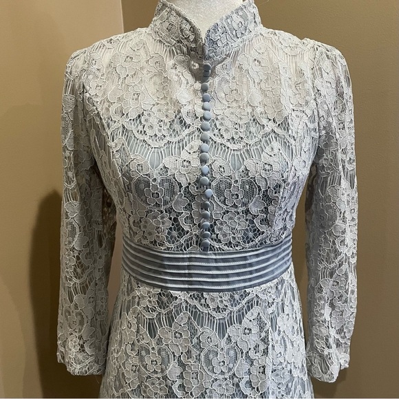 COPY - Metisu Gray Hollow Out Lace Dress - Picture 7 of 10